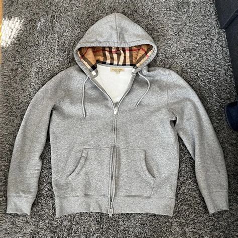 burberry hoodie grå